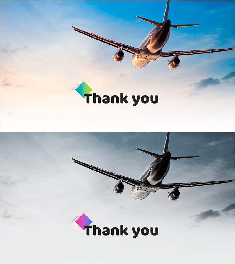 항공 플랜 와이드 템플릿 엔딩표지