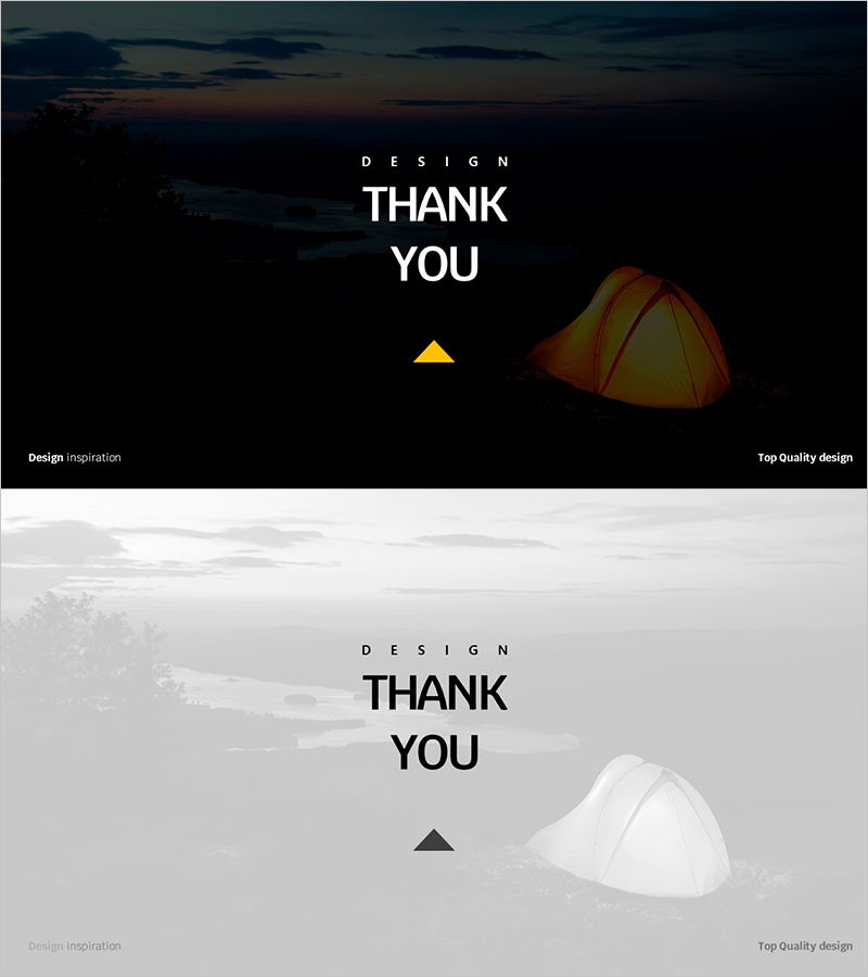 감사 인사를 담은 슬라이드 템플릿 – 고급스러운 디자인