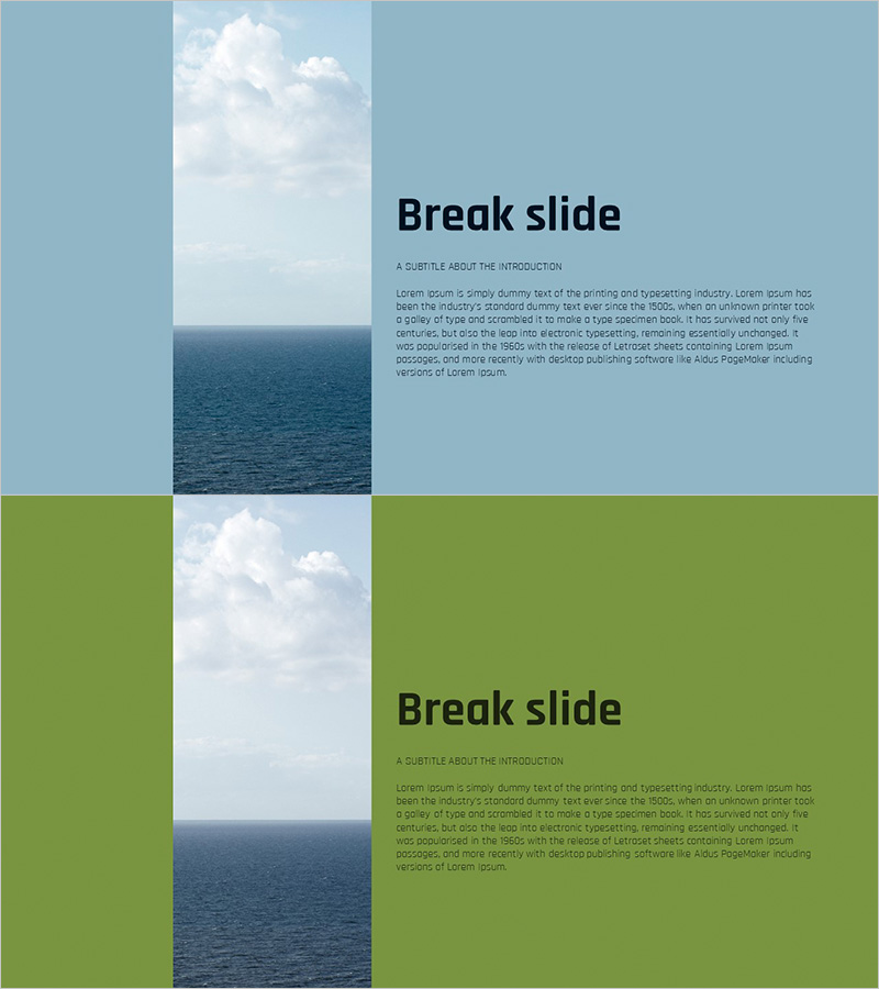 바다 풍경 페이지 템플릿 - 푸른 바다의 서정