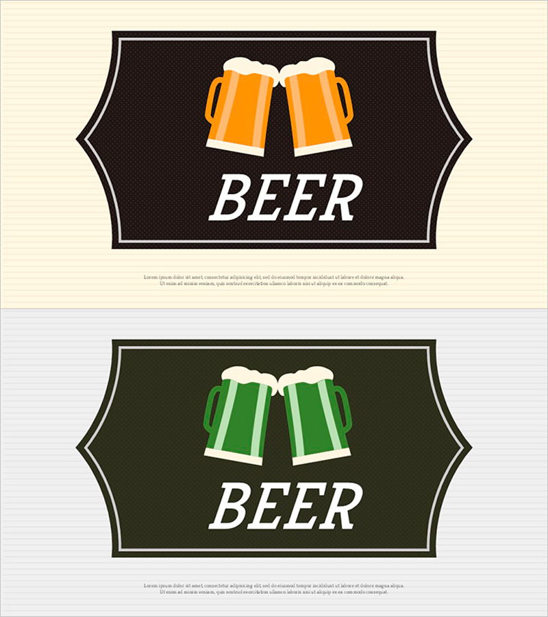 맥주 브랜드를 위한 템플릿 표지