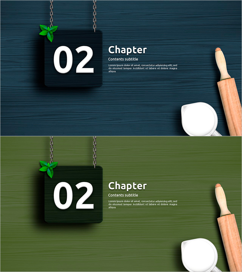 레시피 템플릿 간지02 – 요리의 예술을 담다