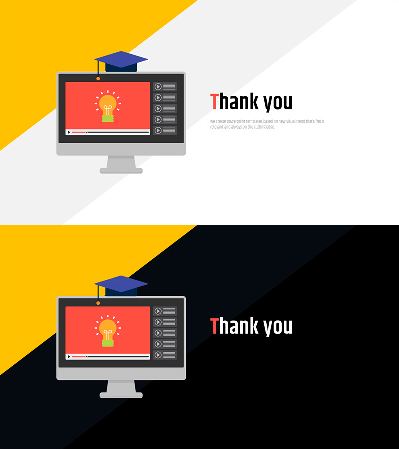 온라인 러닝 일러스트 템플릿 엔딩