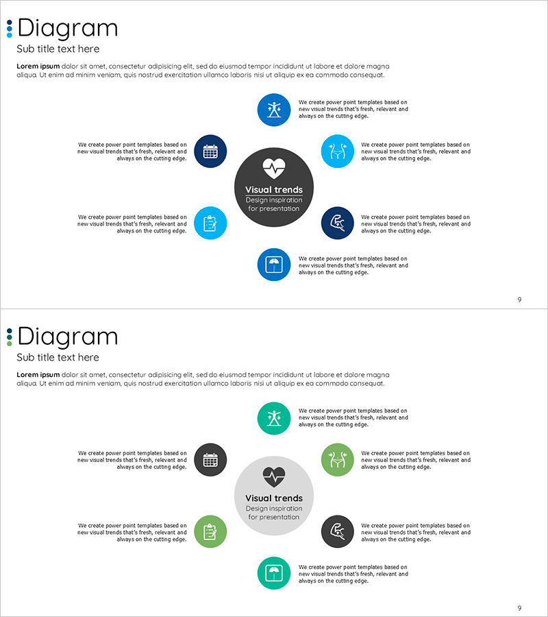 스마트 헬스 확산 다이어그램 – 사업 비전 강조