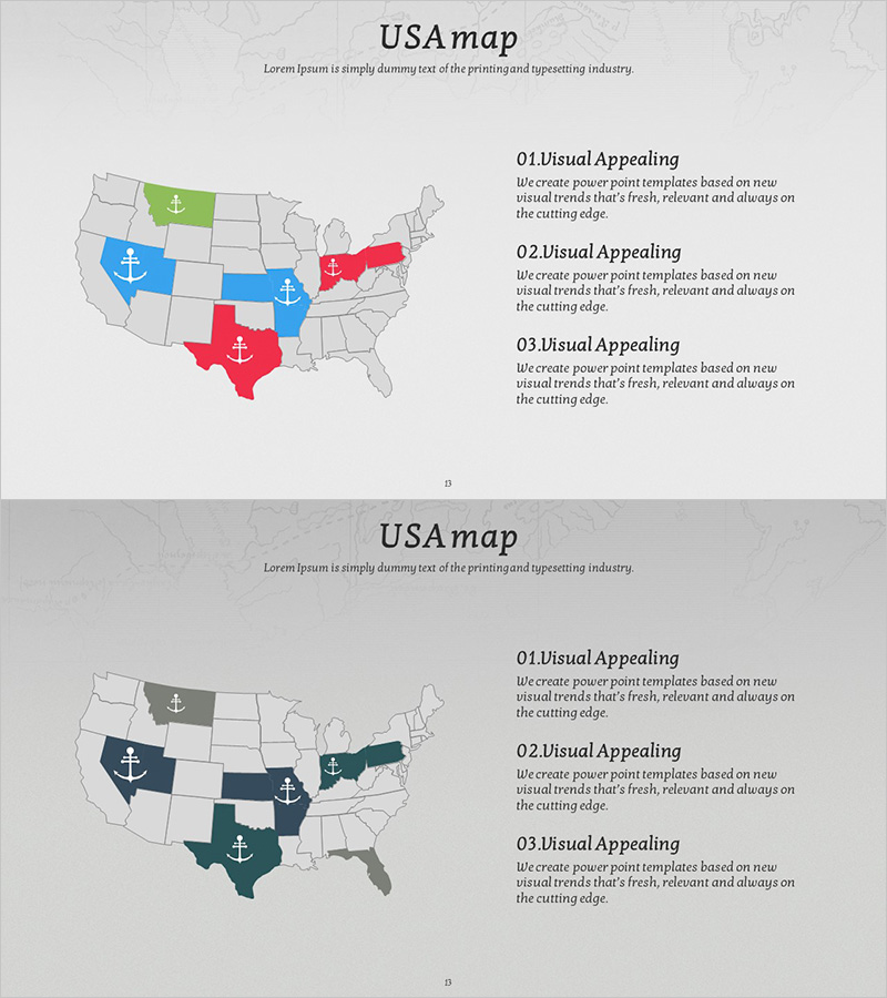 미국 지역별 모험 사업 지표맵 – 마케팅 전략
