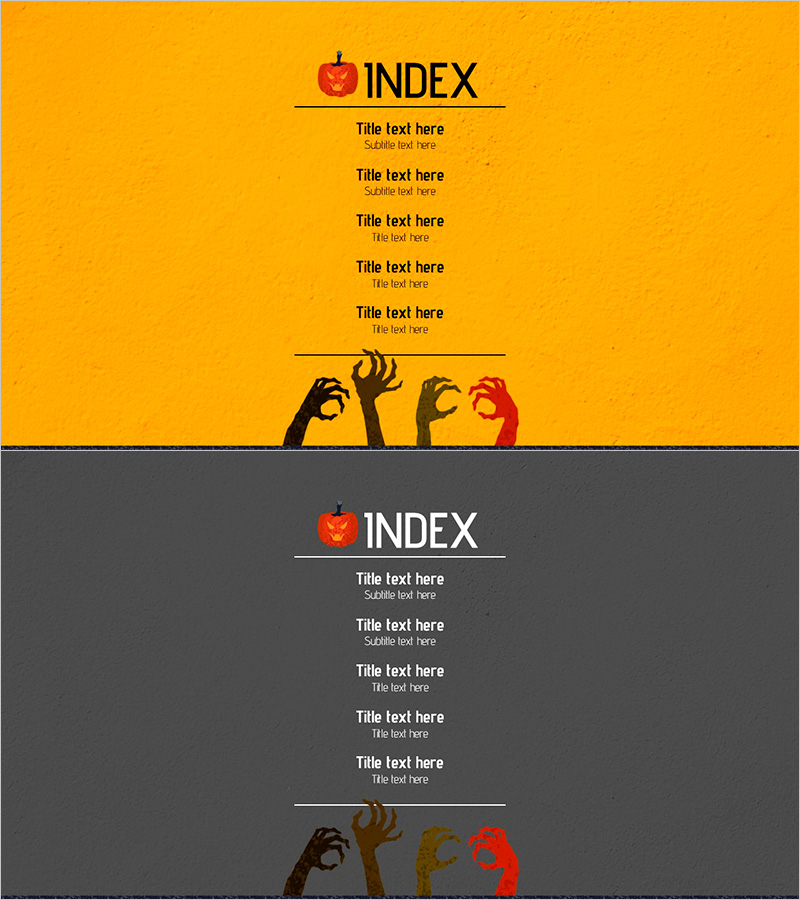 할로윈 데이 템플릿 목차 – 흥미로운 시작