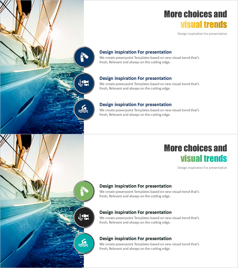 수상레저 프로그램 슬라이드 템플릿 – 물놀이의 즐거움