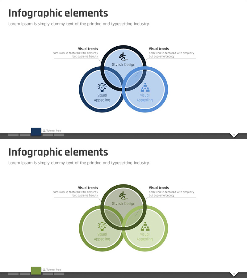 비즈니스 아이콘 중첩 다이어그램 – 사업 전략 수립에 적합