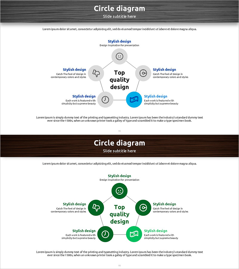 비즈니스 마케팅 원형 다이어그램 – 전략적 시각화