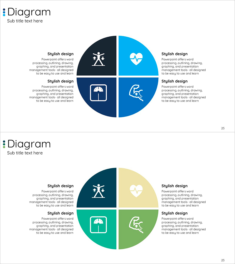 블루 그린 확산 다이어그램 – 전략적 시각화