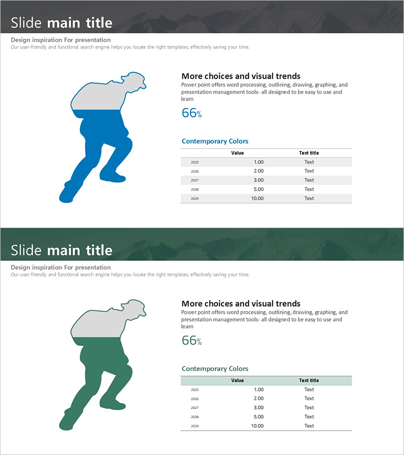 등산 중 부상률 분석을 위한 다이어그램 슬라이드