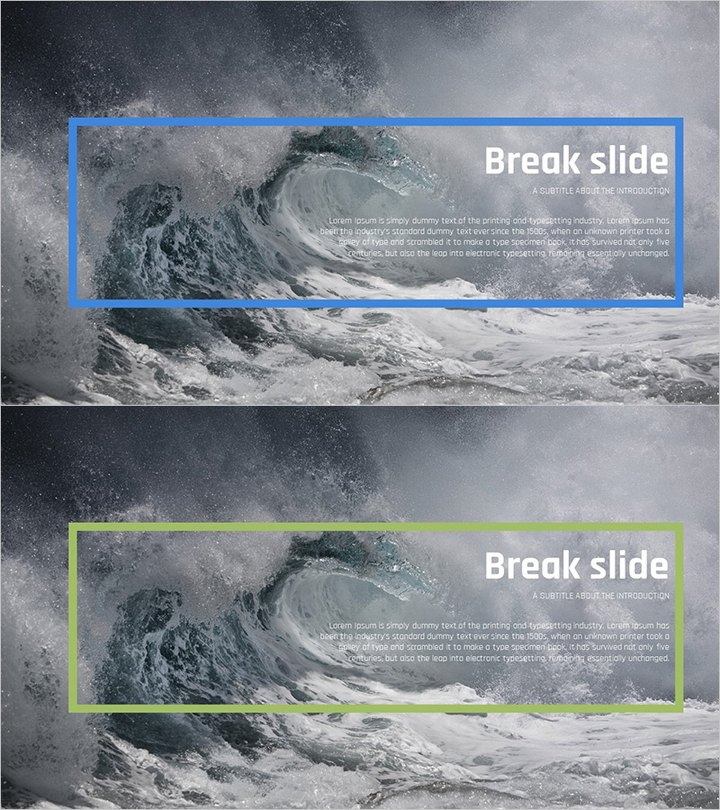 몰아치는 파도 페이지 – 힘찬 인트로와 아웃트로