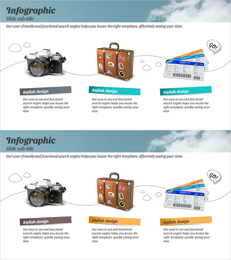 회사소개 블루 옐로우 슬라이드 – 감성적인 비즈니스 소개