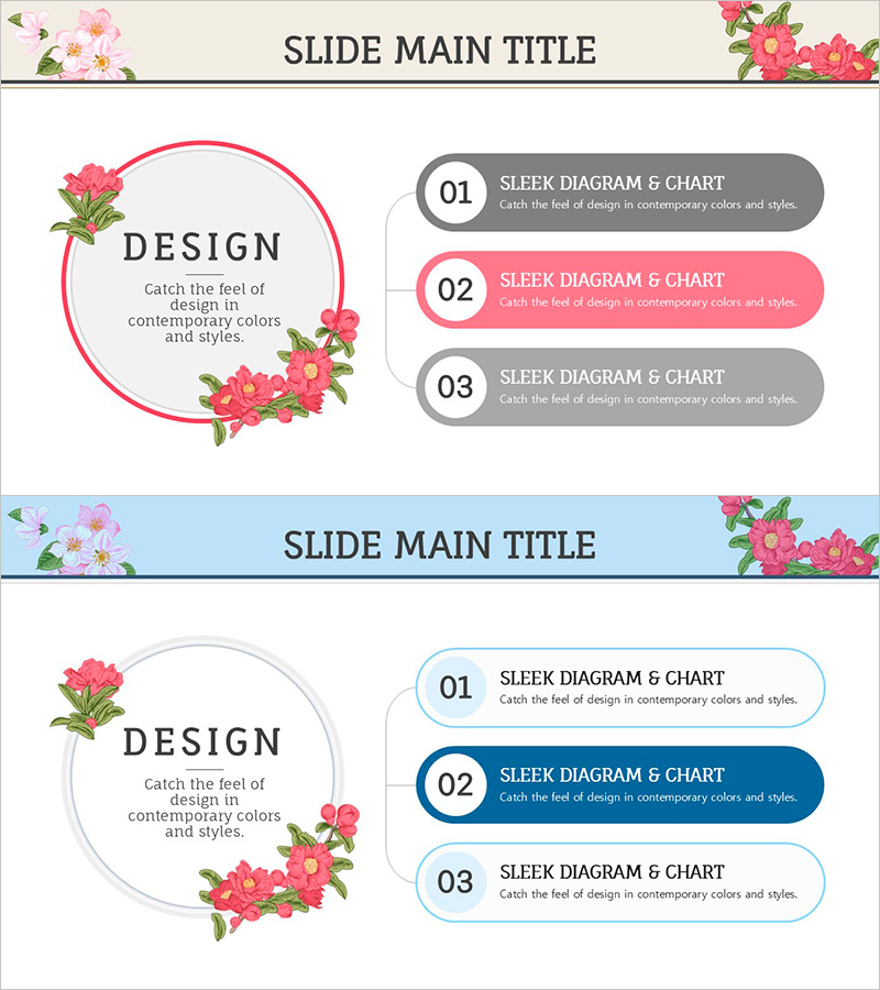 꽃 와이드 피피티 구성내용 – 다양한 서비스 및 수행계획