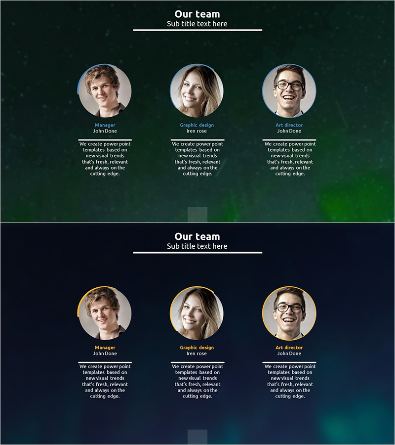 오로라 캠핑 대표자 소개 슬라이드