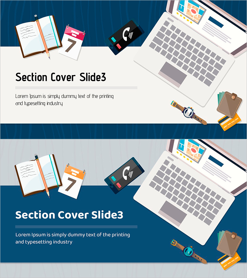 여행 계획 와이드 PPT 간지 – 편리한 정보 구성