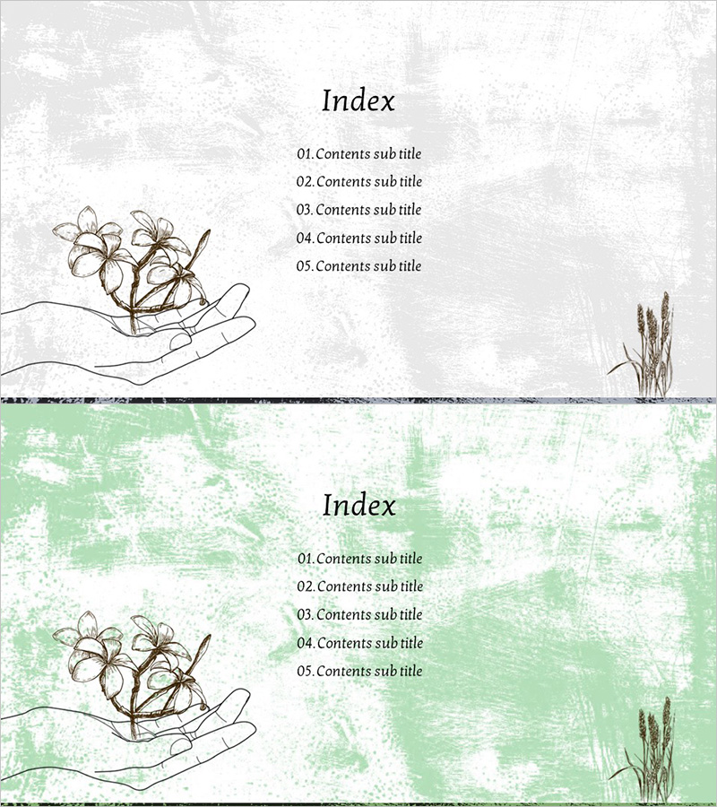 가을 단풍 템플릿으로 만든 목차 슬라이드
