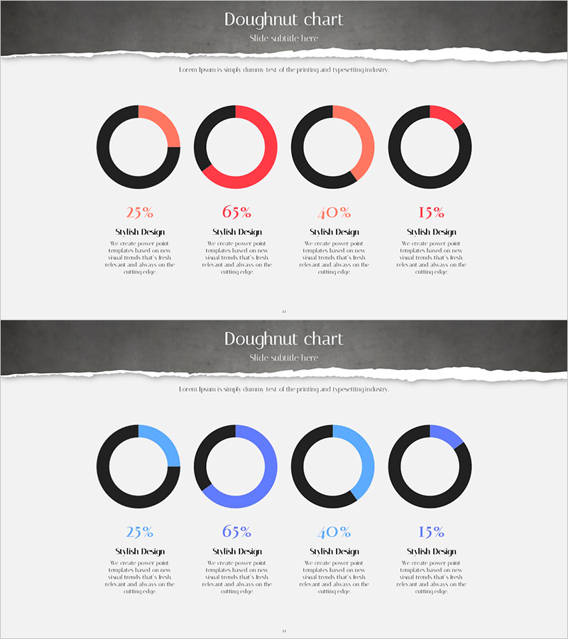 Red Purple Donut Chart – Visualized Data