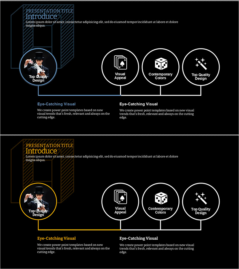 마술 인포그래픽 슬라이드 – 시각적 매력을 담은 혁신