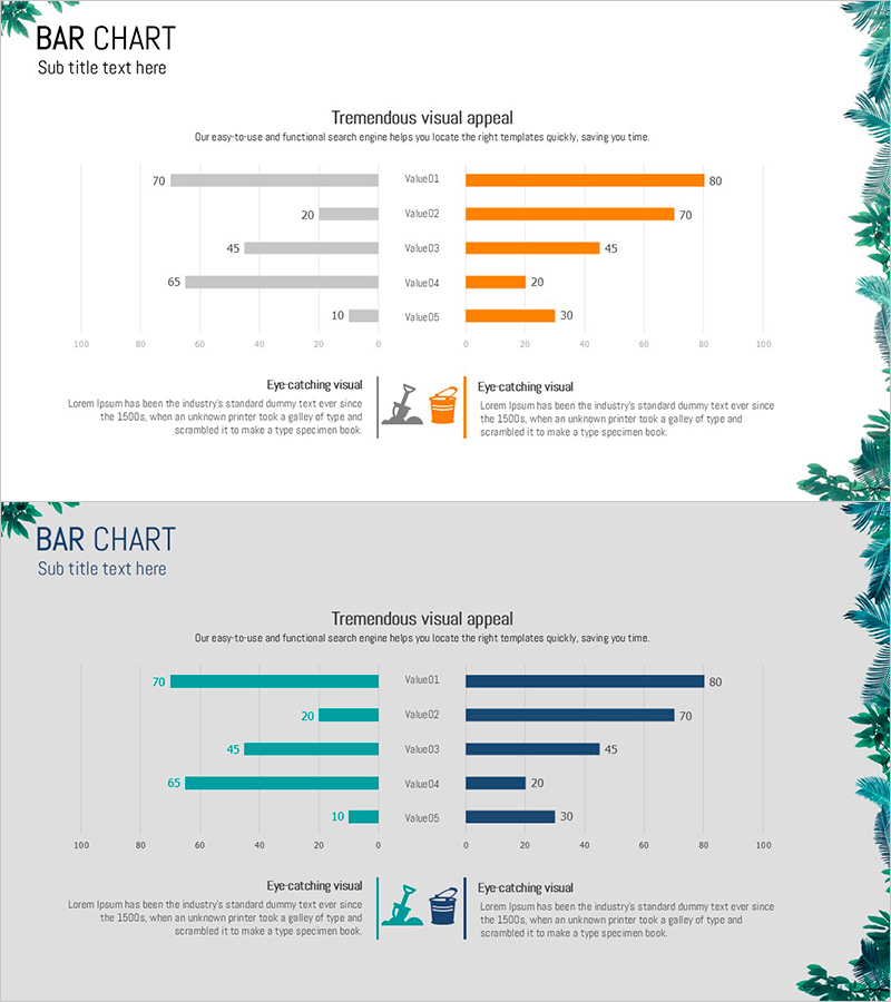가로막대그래프를 활용한 시장 동향 분석 – 경쟁 우위 강화