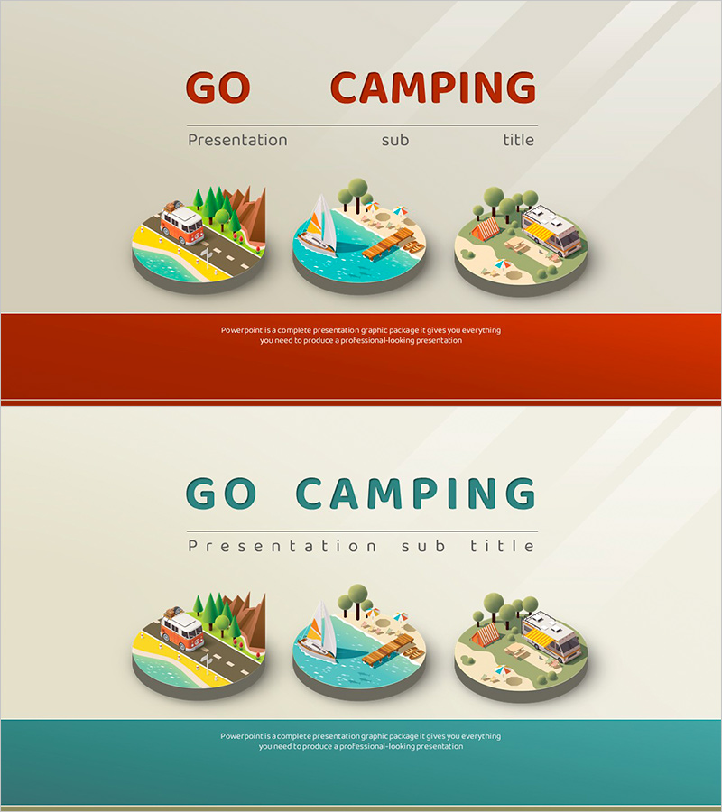 캠핑 아이소매트릭 프로젝트 템플릿 – 창의적 표지 디자인