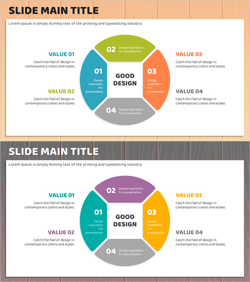 도넛 연결형 다이어그램 – 현대적 디자인과 소통
