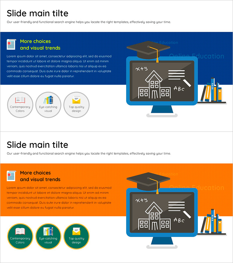 학위 취득 핵심 요약 – 온라인 교육의 변화를 담은 슬라이드