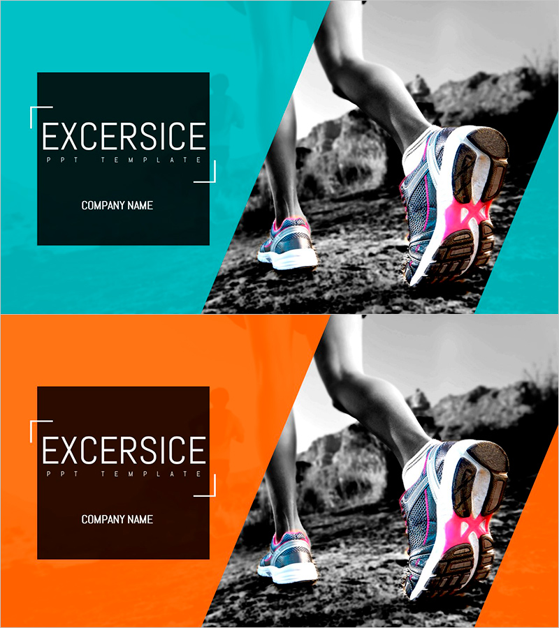 운동 사선템플릿 표지 – 활기찬 시작