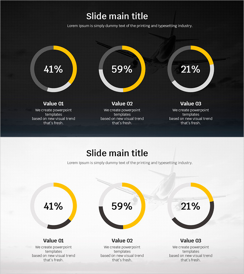 원형 차트를 통한 가치 비율 시각화 – 프레젠테이션 필수템