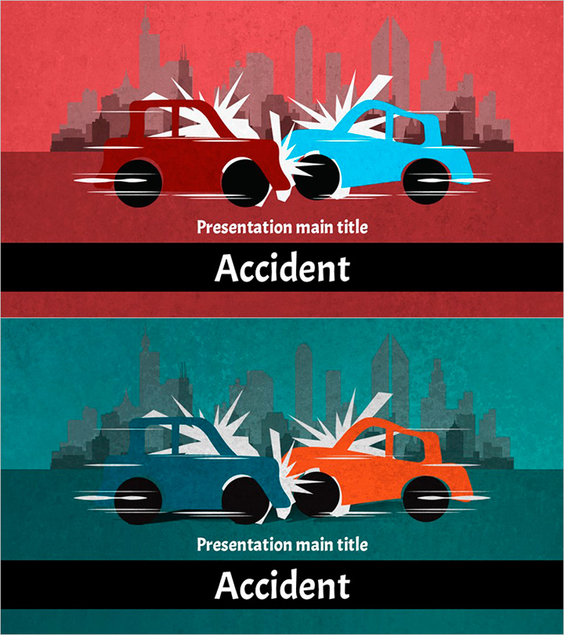 교통 사고 템플릿 표지 – 주목받는 시각적 요소