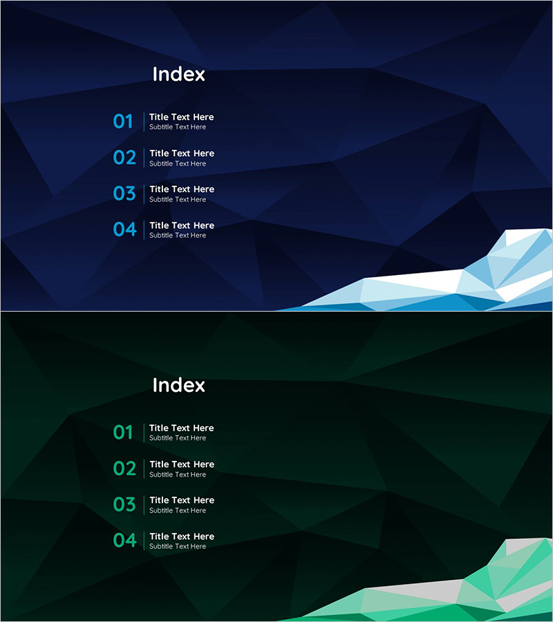 북극 일러스트 템플릿 목차 – 현대적이고 세련된 디자인