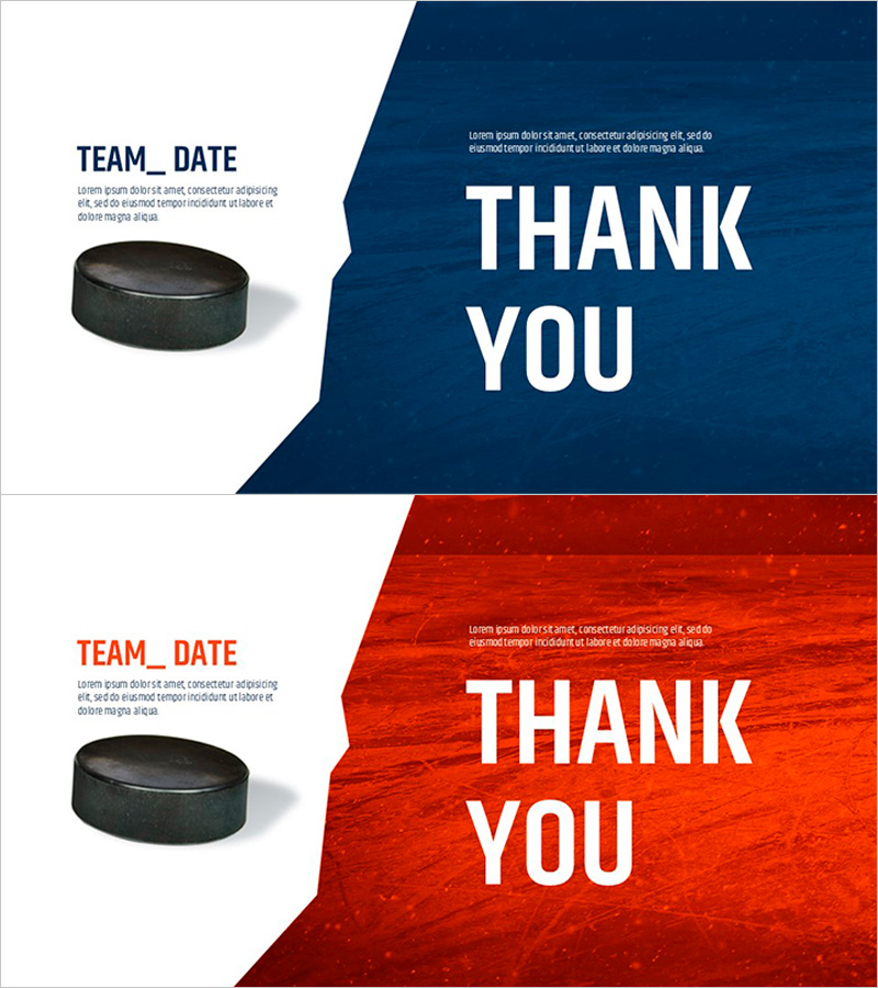 아이스하키 엔딩 표지 템플릿 - 시선을 사로잡는 마무리