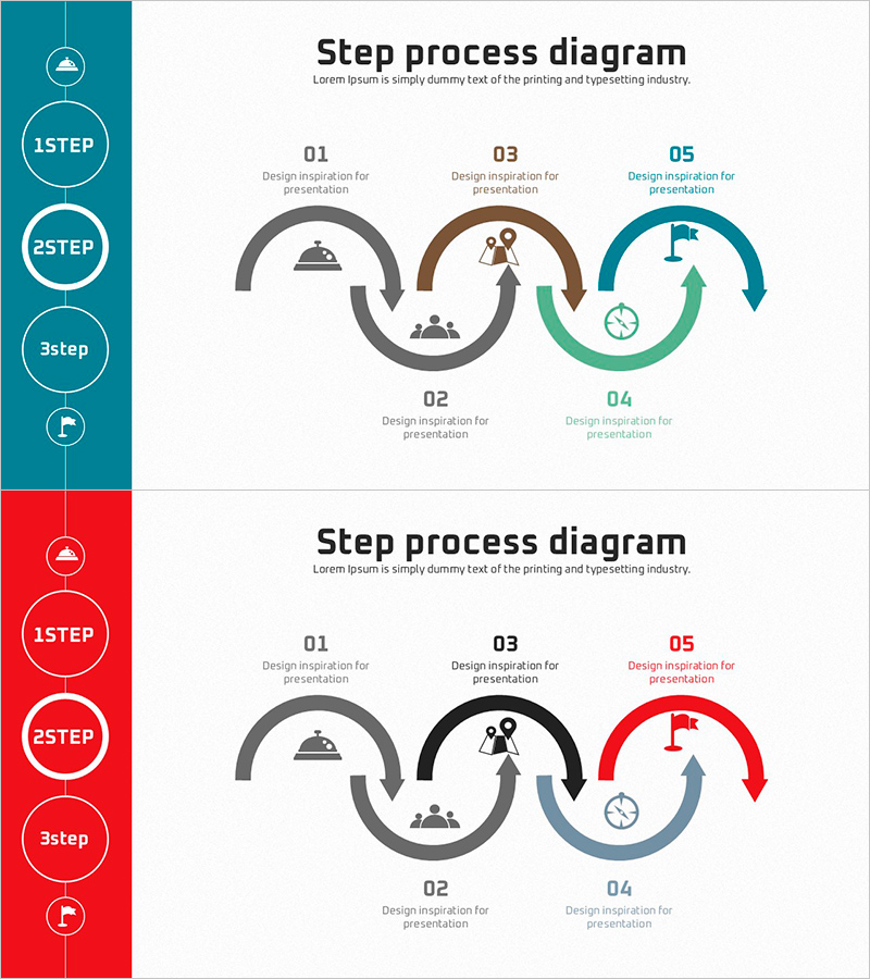 화살표 연결형 다이어그램 – 단계별 프로세스 시각화