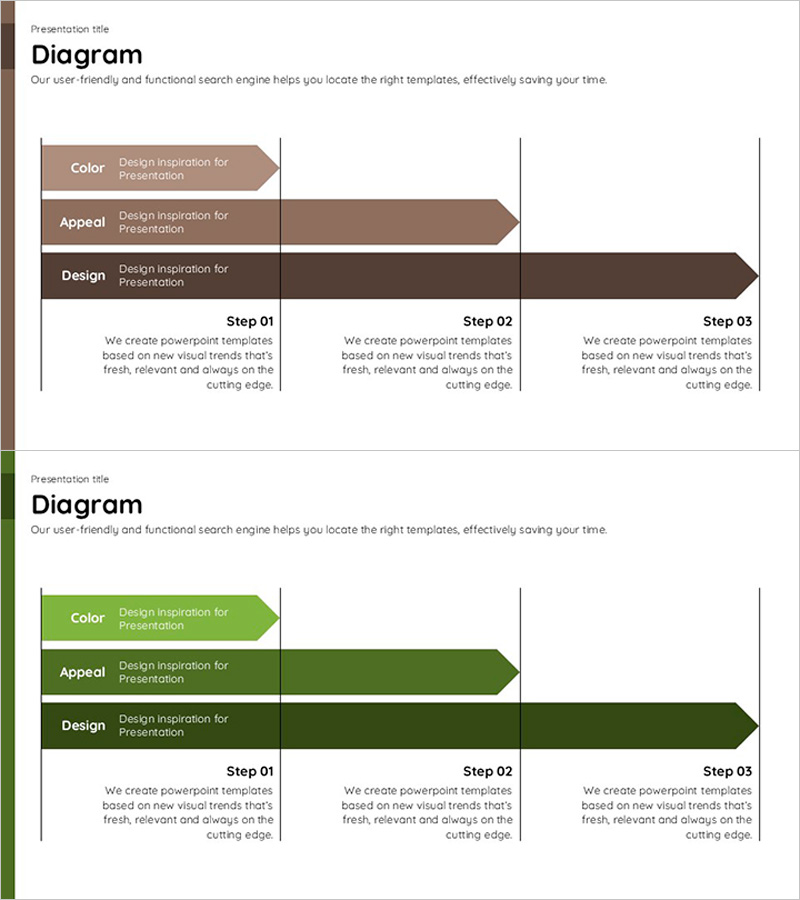 사업 추진 경과 및 단계 – 다이어그램 디자인