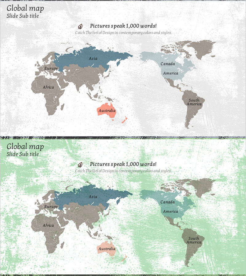 각 나라별 분포도를 시각화한 슬라이드
