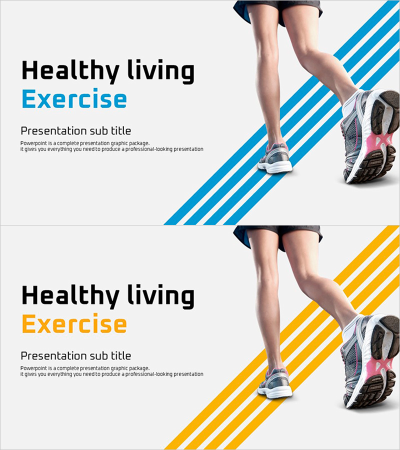 건강한 생활 운동 템플릿 표지