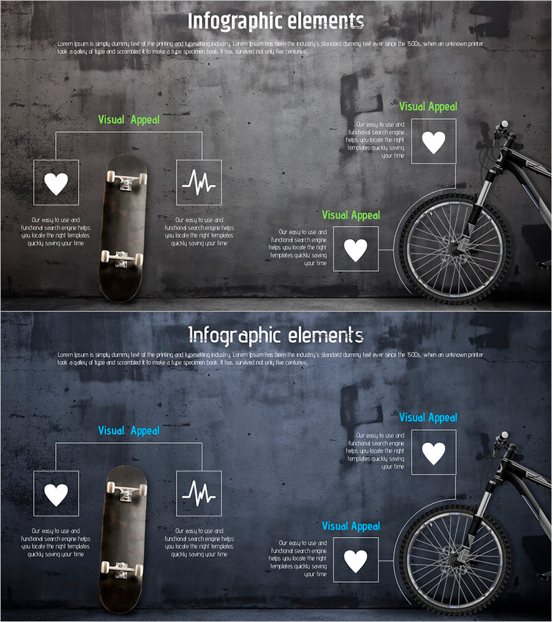 운동기구와 인포그래픽 요소 – 혁신적인 비즈니스 전략