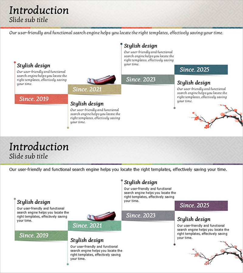 한국전통 단계별 소개 슬라이드 – 사업추진 전략 및 연혁