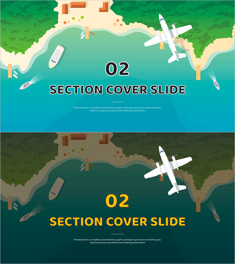 방학 PPT 섹션 슬라이드02 – 여행의 매력을 담다