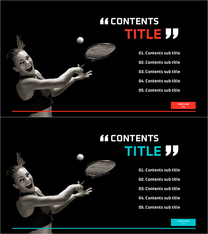 테니스 경기 템플릿 목차 – 시각적 포인트로 완성하는 프로 제안서