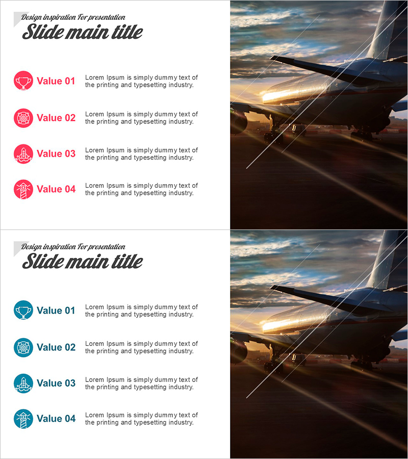 4포인트 리스트 슬라이드 | 이미지 결합형 정보 정리 PPT