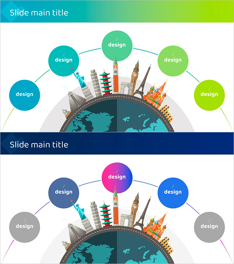세계 일주 인포그래픽 – 사업 비전과 전략을 담다