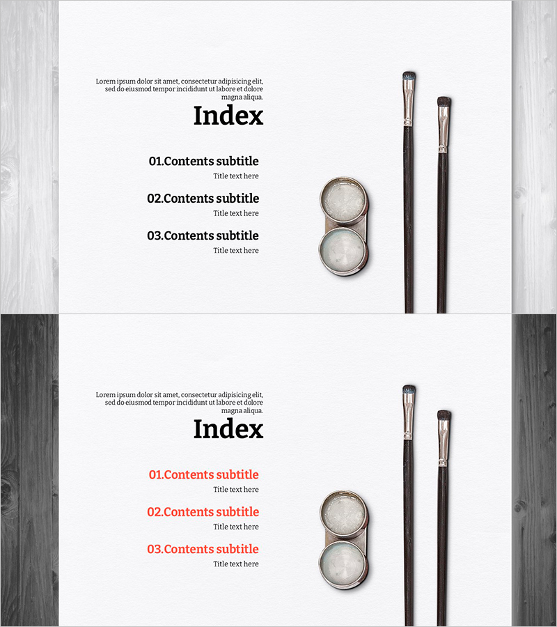 페인팅 템플릿 목차 – 창조적 출발