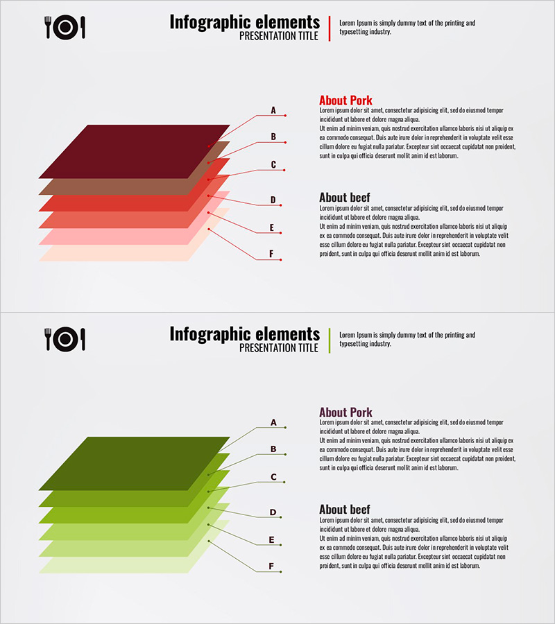 층 구조 인포그래픽 – 정보 명확화