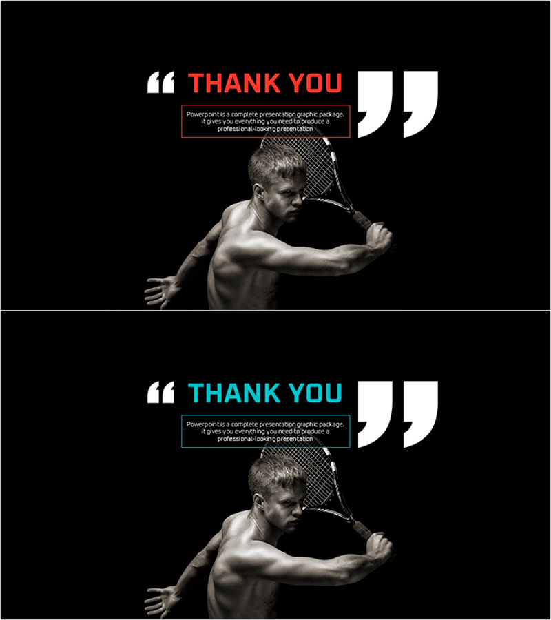 테니스 경기 템플릿 엔딩 - 전문성을 강조한 마무리