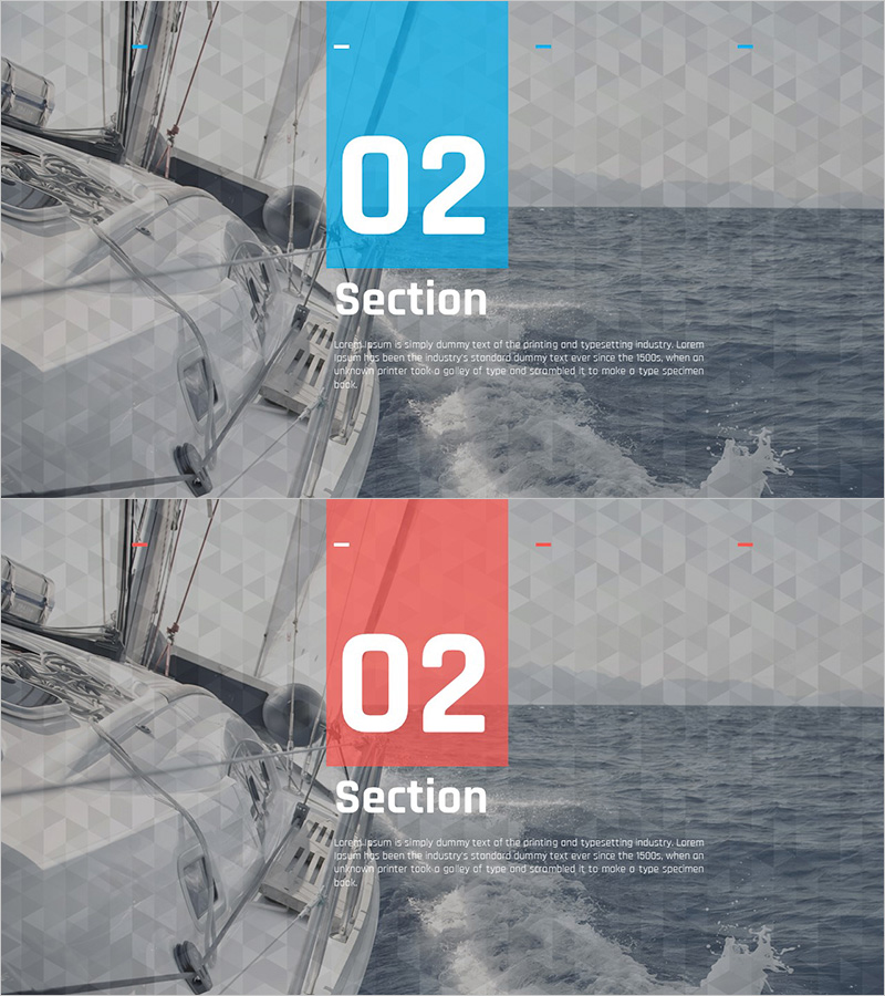 항해 여행 프로젝트 슬라이드 – 간지 디자인