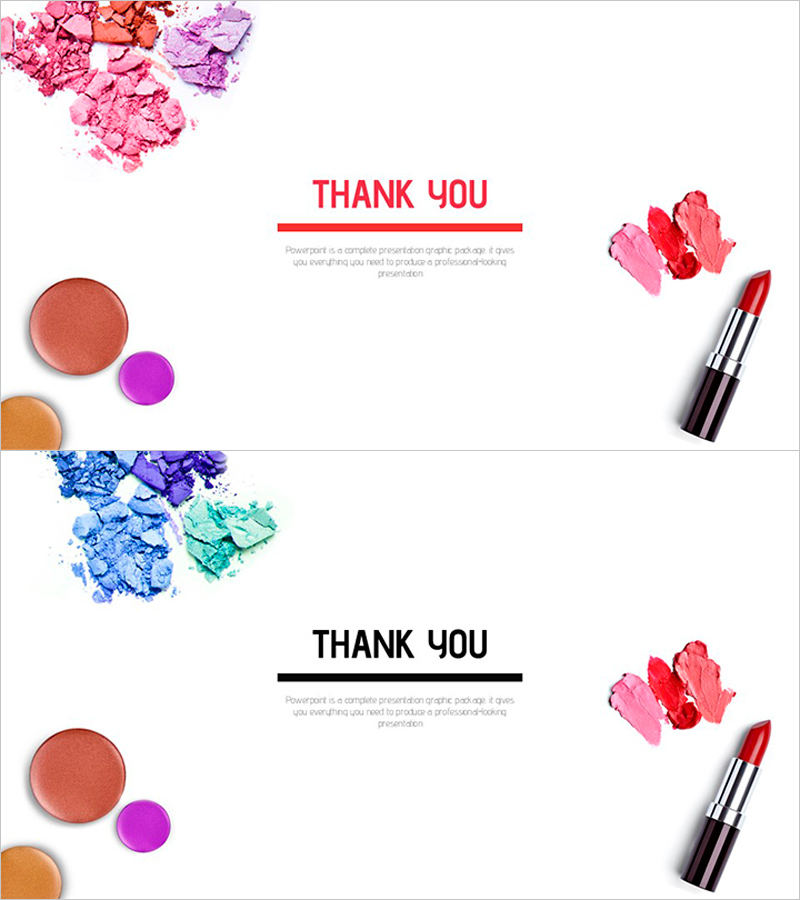 컬러 화장품 템플릿 엔딩 표지 – 감성적인 완성