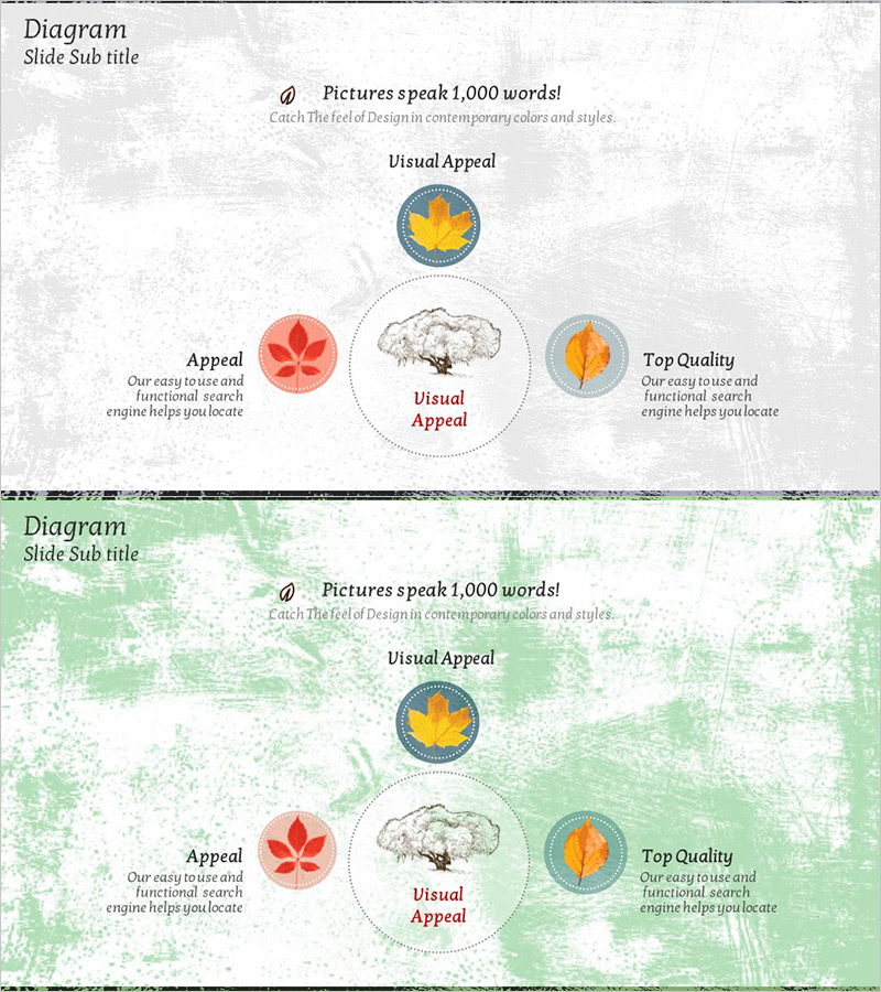 사업목표 아이콘 다이어그램 – 비전과 전략의 시각화