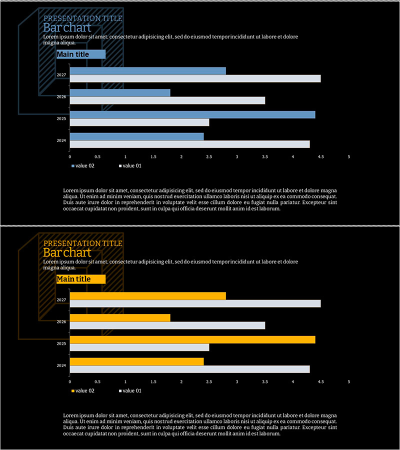 심플한 비교형 묶음차트 – 데이터 시각화를 통한 명확한 비교