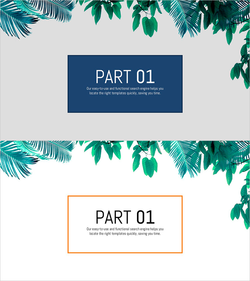 식물원 테마로 자연을 담은 간지 PPT