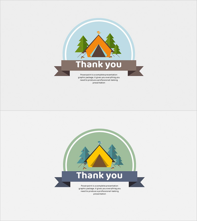 캠핑 와이드 템플릿 – 감동적인 엔딩 페이지